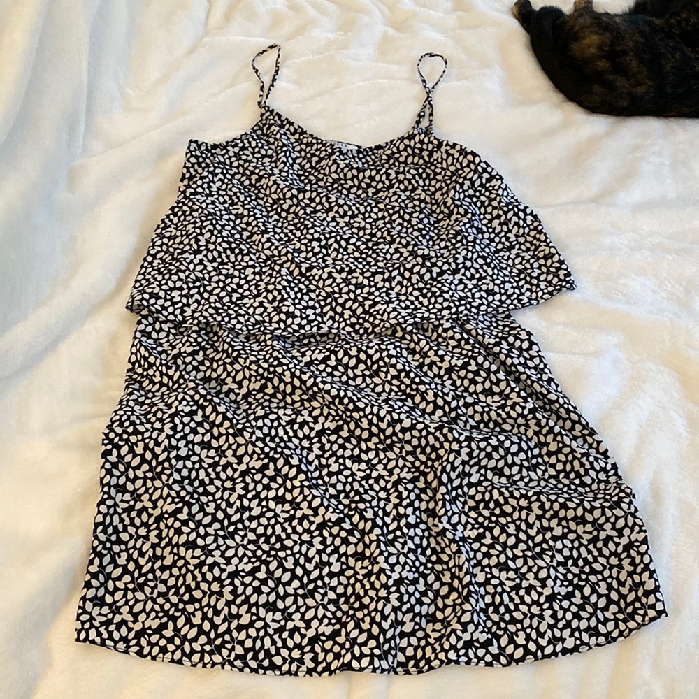 Tiered above knee patterned dress